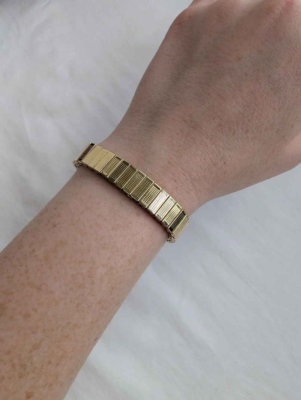 Vintage Gold Bracelet - Expansion Stretch Watch Style - Classic Estate Jewelry